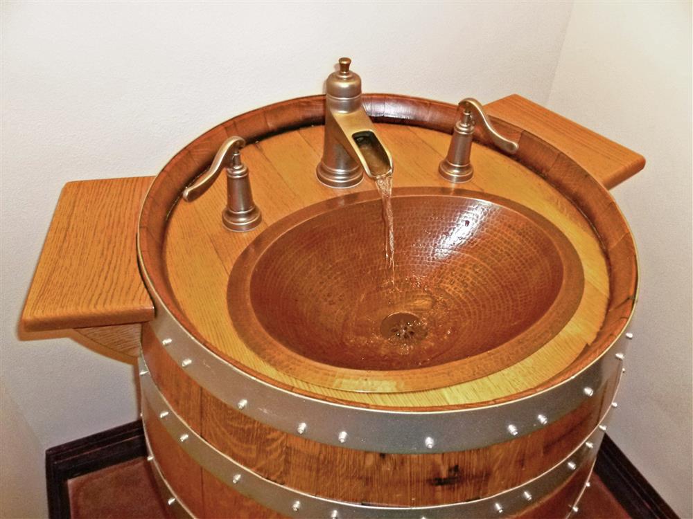 CS1001M15 Copper Bathroom Sink - Cafe Natural